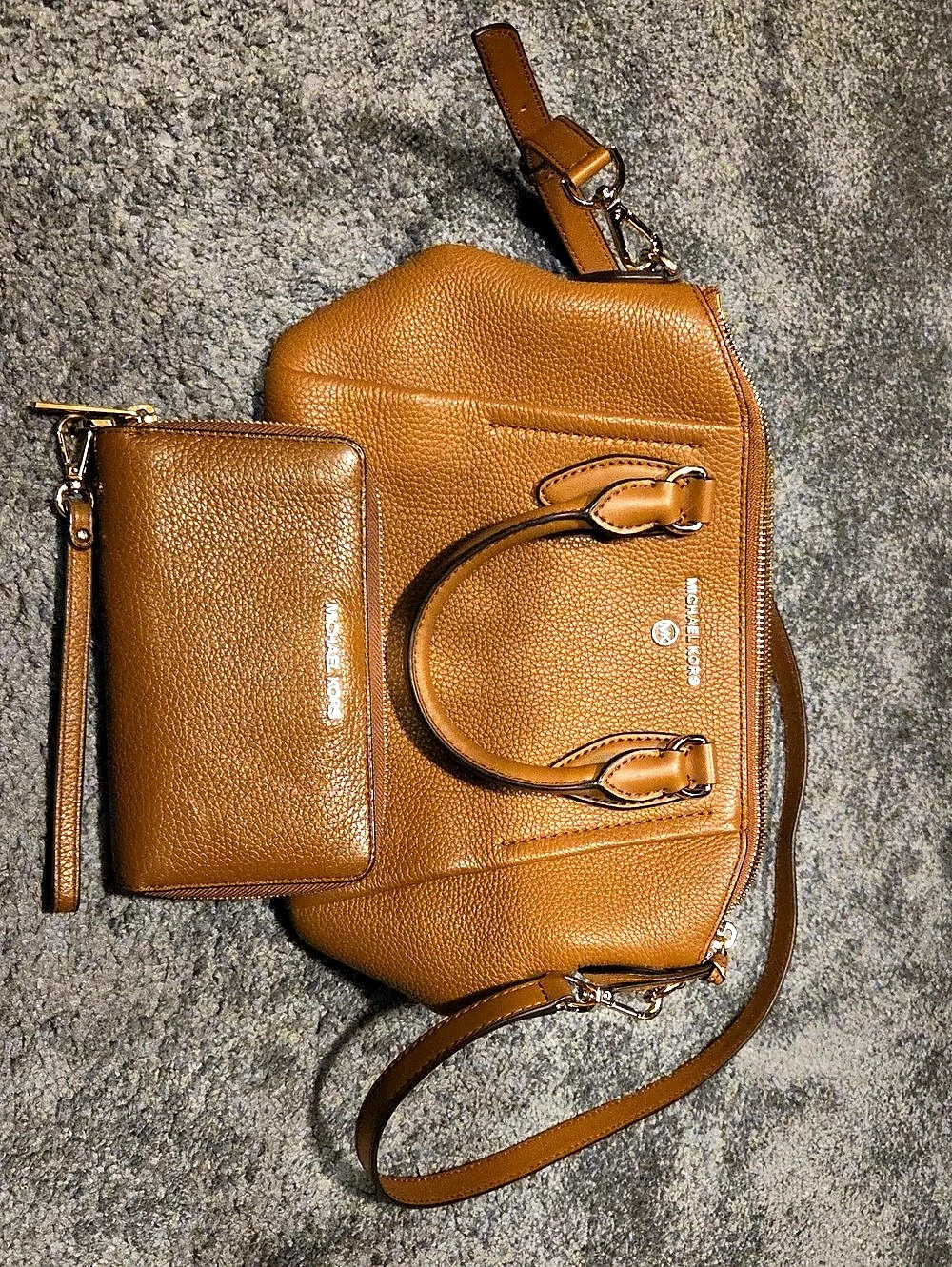Michael Kors Brown Satchel with Wristlet Wallet